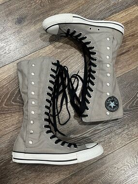Converse RARE 2012 CTAS XXHI 17 Eyelet Calf Knee High Grey & Black Sneakers